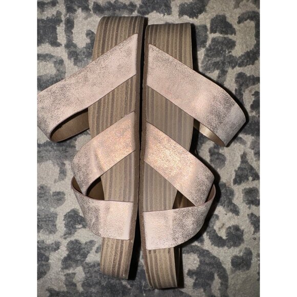 Blowfish Malibu‎ Miri rose gold metallic sandal Women’s 8 - Picture 4 of 7